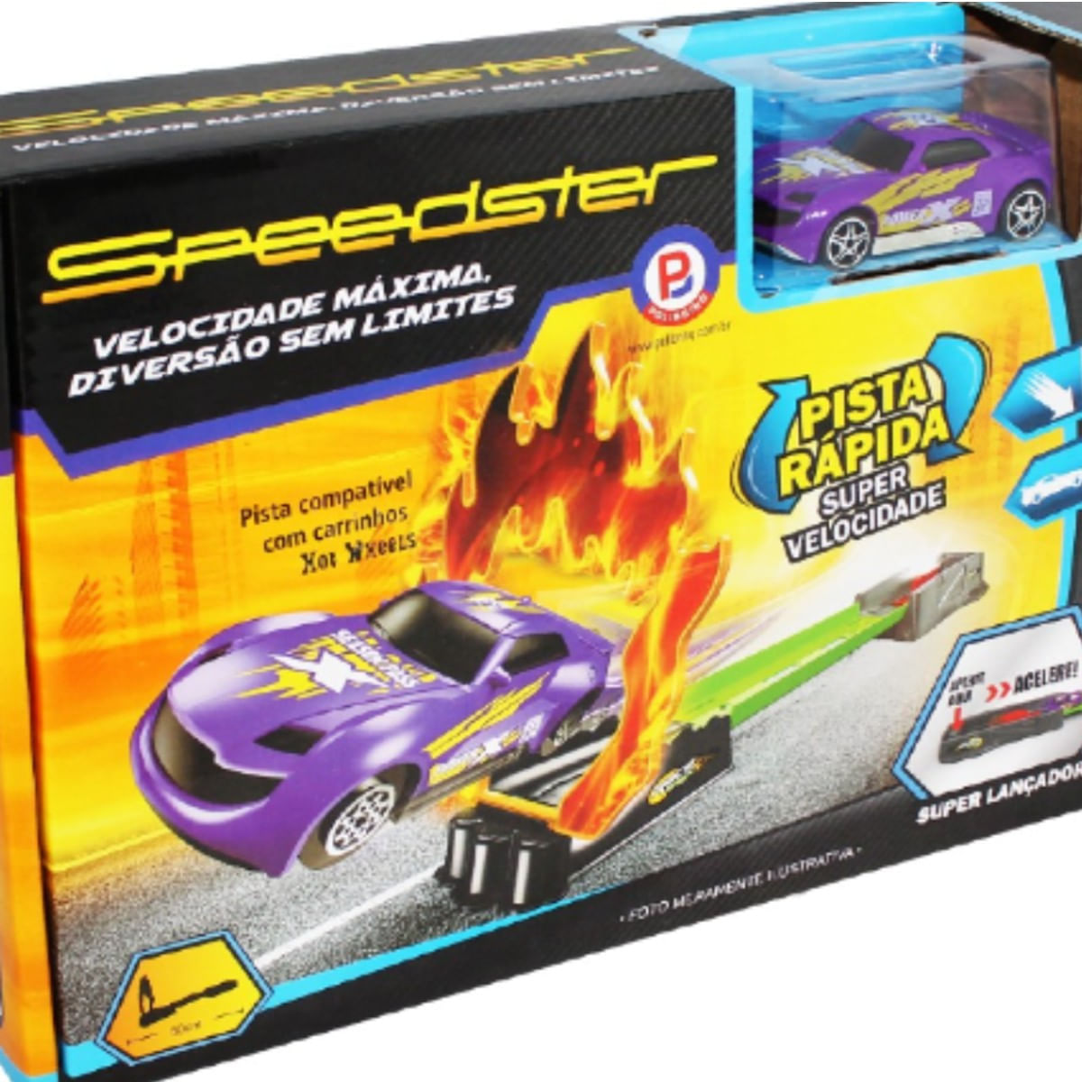 CARRINHO DE BRINQUEDO SPEEDSTER PISTA RÁPIDA POLIBRINQ 7040 - Ri Happy