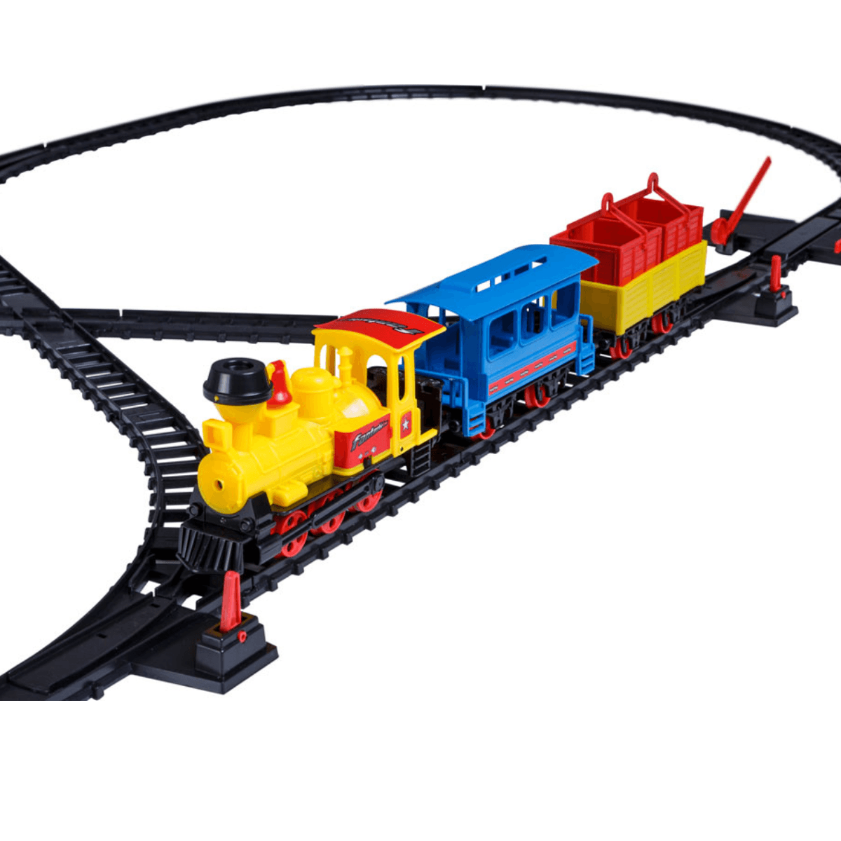 Trem Brinquedo Feliz Com Duas Trilhas Ilustração por ©tatty77tatty  #271559210