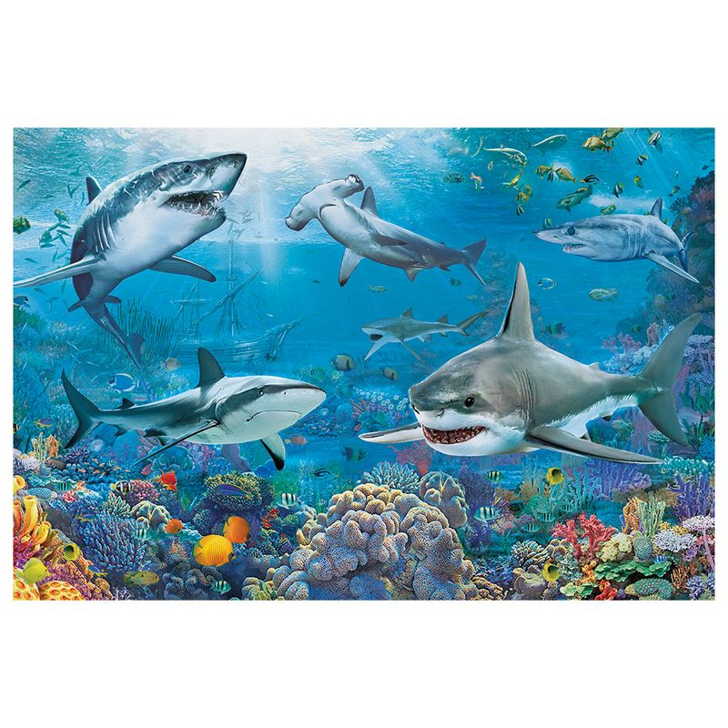 Quebra-Cabeça - 150 Peças - Tubarões - Grow