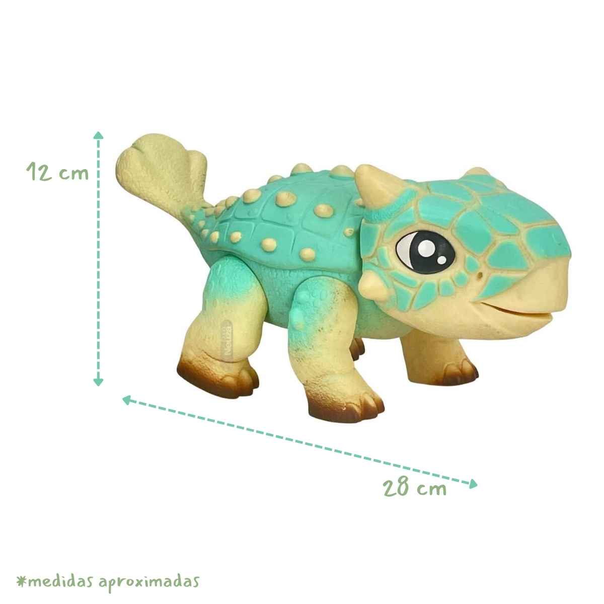 Boneco Articulado 12cm Baby Dinossauro Jurassic World Universal Dino T-Rex  Verde Laranja Preto Pupee