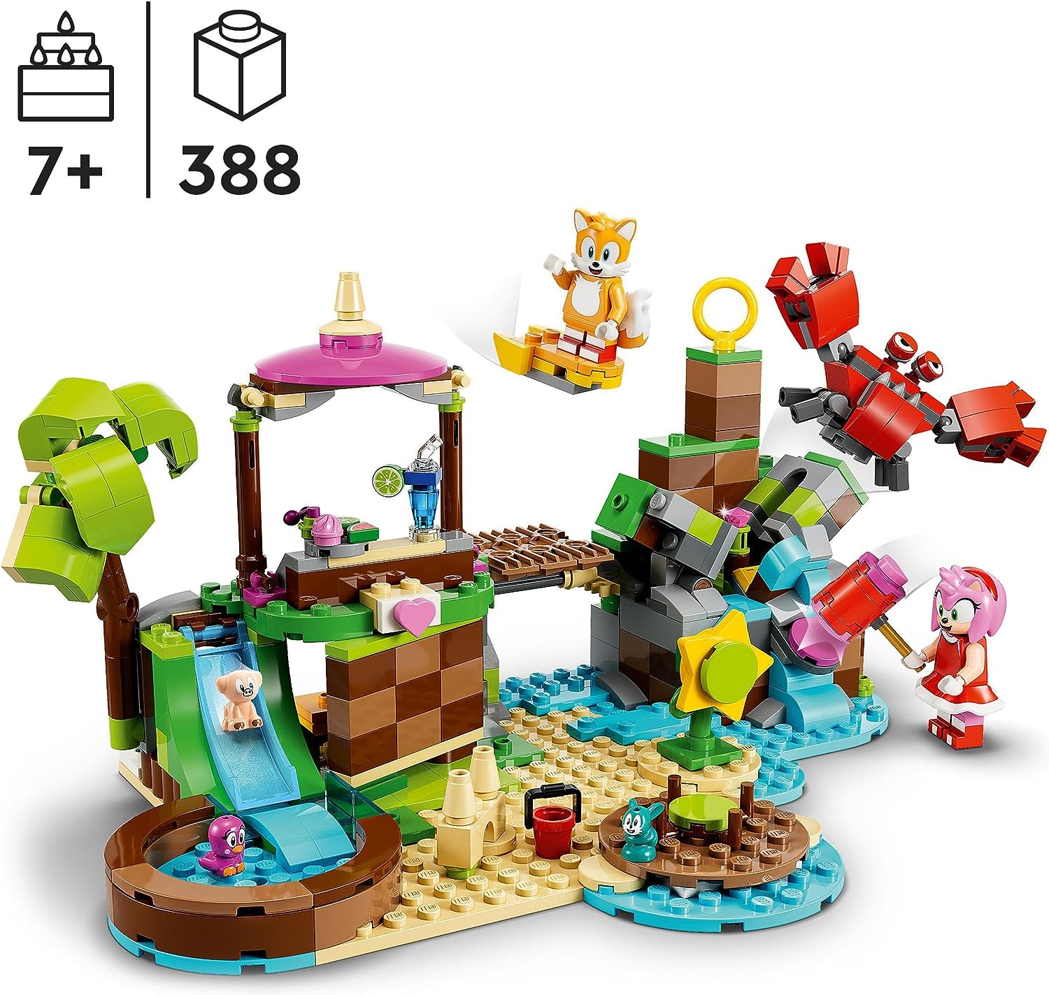 Lego Sonic Ilha de Resgate Animal da Amy 76992 - Star Brink Brinquedos