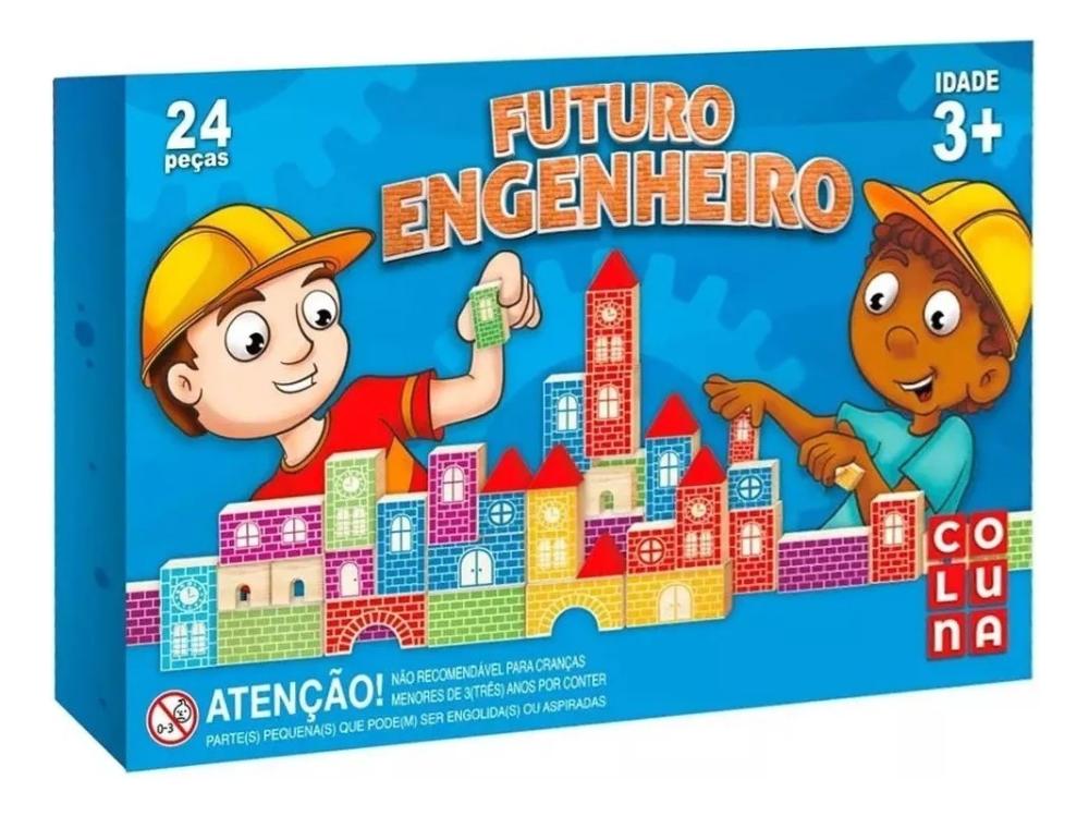 Blocos De Montar em Madeira Engenharia Do Futuro 60 Peças - Sopecca - Ri  Happy