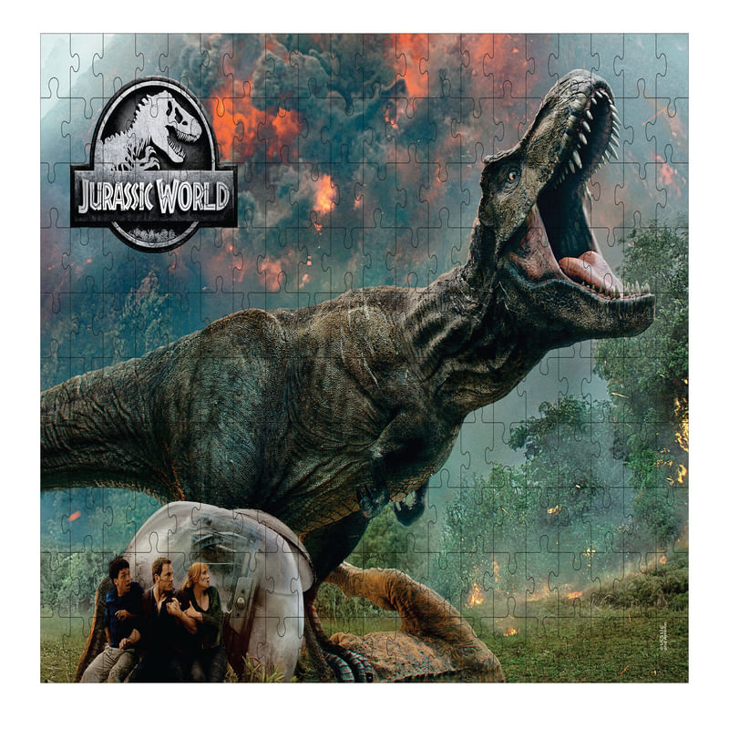 Jogo Quebra Cabeça Dinossauro Fúria Do T-Rex Jurassic World 200
