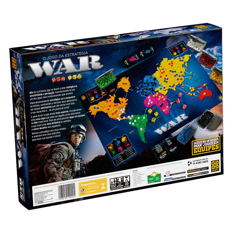 Jogo De Tabuleiro - War - O Jogo Da Estratégia - Grow