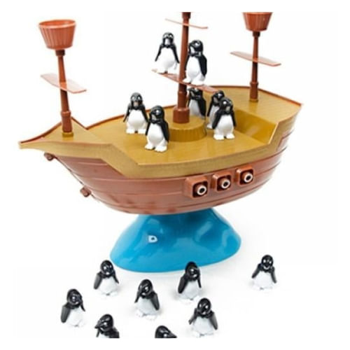 Jogo Divertido Barca dos Pinguins Com Roleta dos Micos - Unik Toys - Babu  Brinquedos