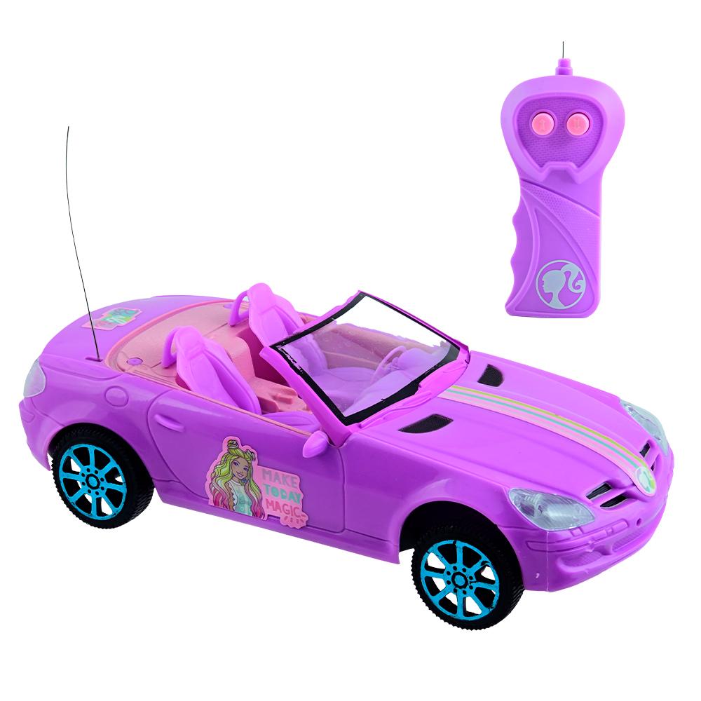Carro De Controle Remoto Da Barbie Beuty 3 Funções Pink - Ri Happy