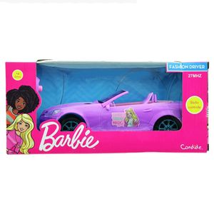 Carro De Controle Remoto Da Barbie Beuty 3 Funções Pink - Ri Happy