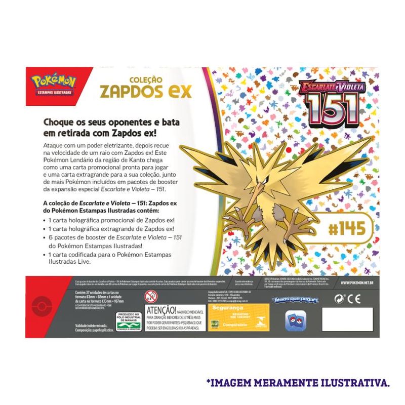Jogo de Cartas - Pokemon - Ev3.5 Box Zapdos Ex - Copag