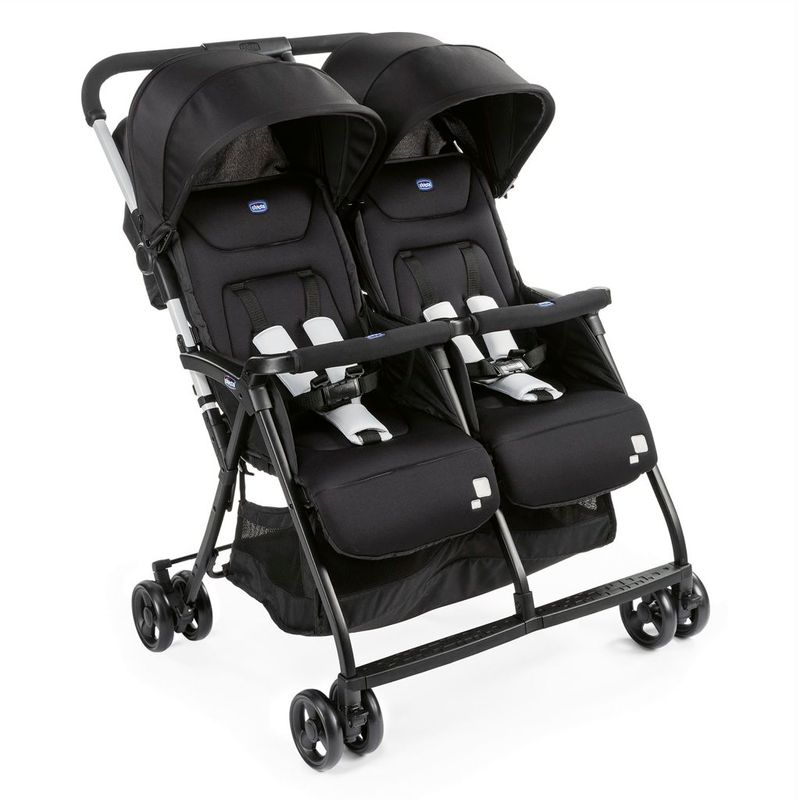 Carrinho-de-Bebe-para-Gemeos---Chicco---Ohlala-Twin---De-0kg-a-15kg---Preto-0