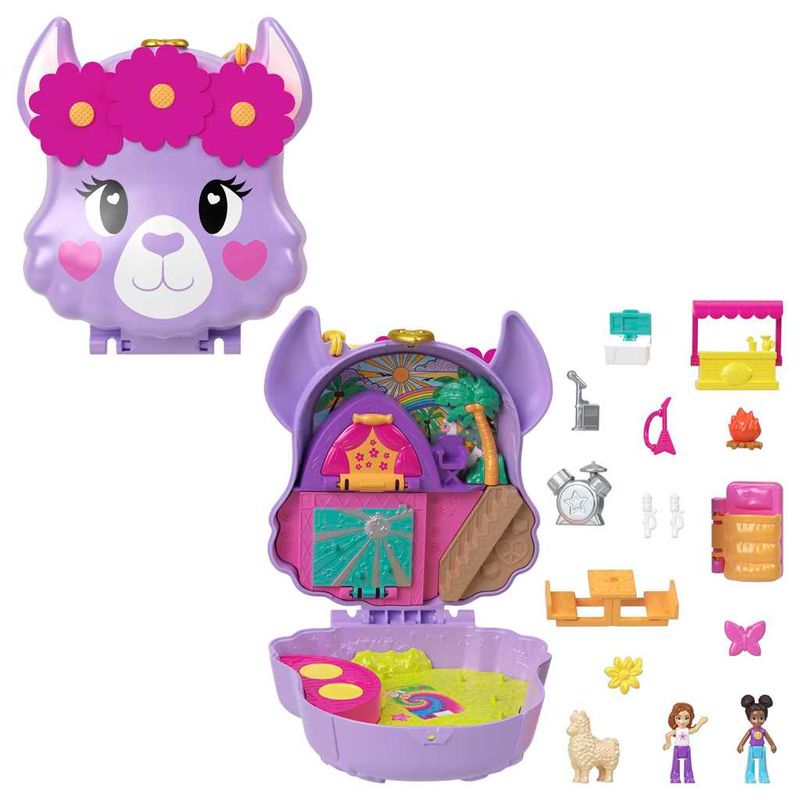 Conjunto-De-Brinquedo---Estojo-Acampamento-Lhama---Polly-Pocket---Mattel-1