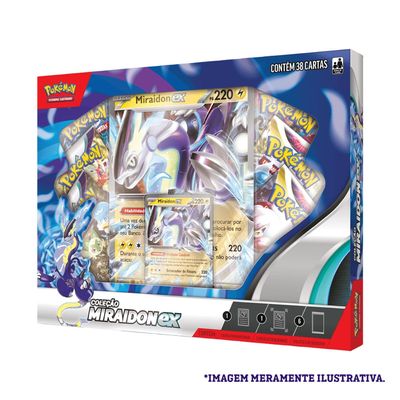 Box Cartas Pokémon Coleção Lendas de Paldea Miraidon Ex - Ri Happy