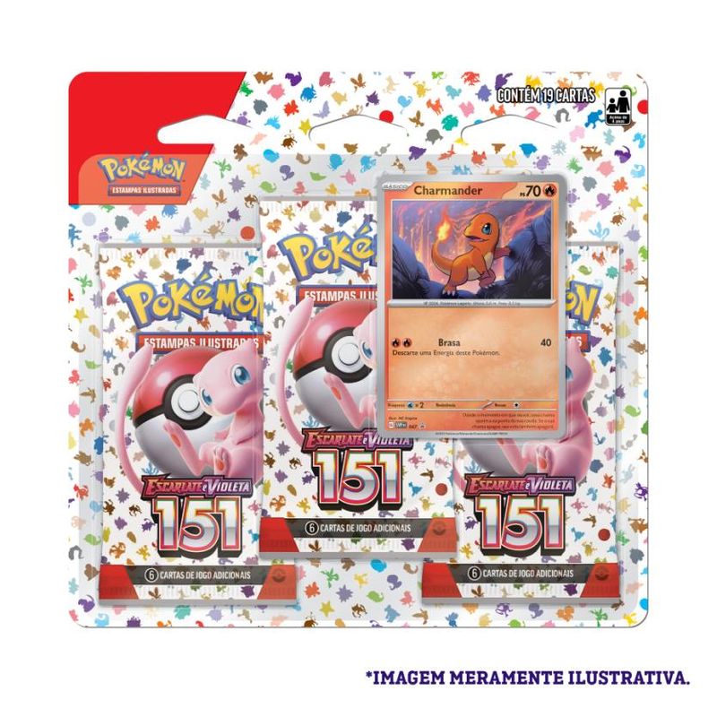 Jogo de Cartas - Pokémon - Ev3.5 - Blister Triplo - Copag