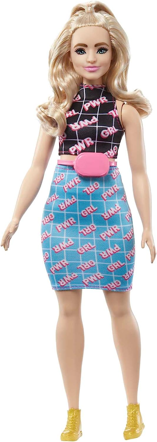 Boneca Barbie Fashionista com Roupa Estampada Girl Power e Acessórios, Rosa  - Dular