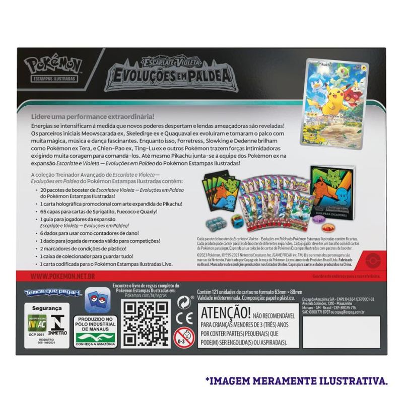 Box Booster Cartas Jogo Evoluções Paldea Pokémon tcg copag