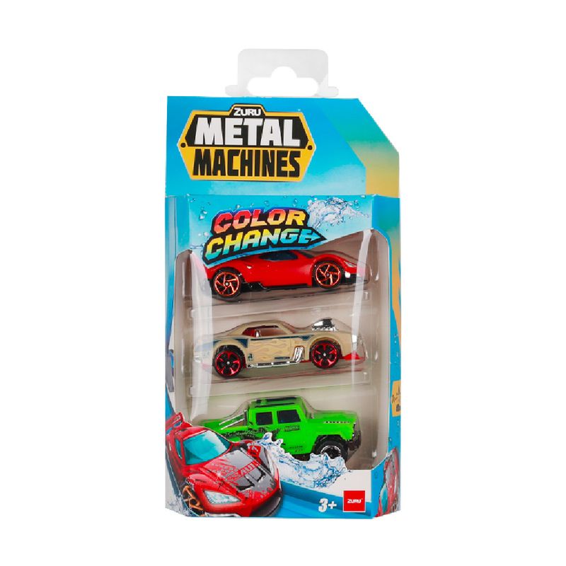 Conjunto De Carrinhos - Metal Machines - Color Change - Candide