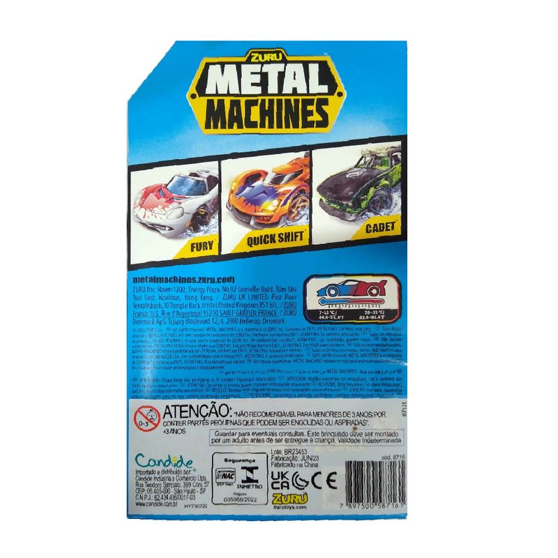 Conjunto De Carrinhos - Metal Machines - Color Change - Candide