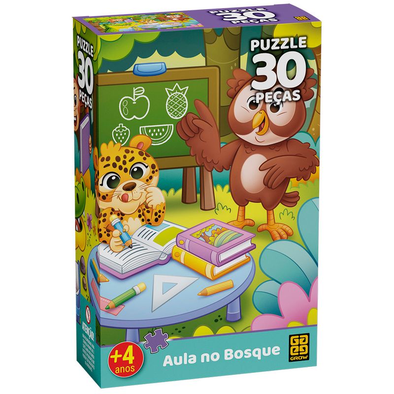 Quebra-Cabeca---Aula-no-Bosque---30-Pecas---Grow-0