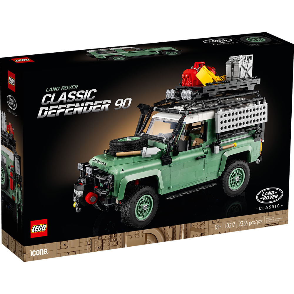 Confira LEGO - Icons - Land Rover Defender 90 Clássico - 10317