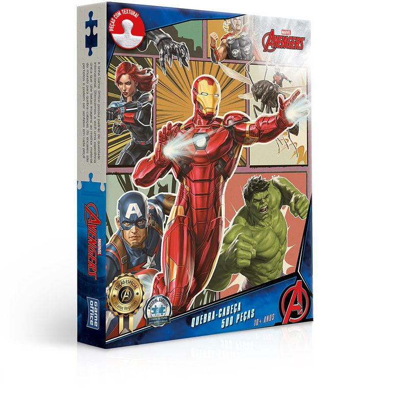 Quebra-cabeca----500-pecas---Os-Vingadores-60-Anos---Game-Office---Toyster-0