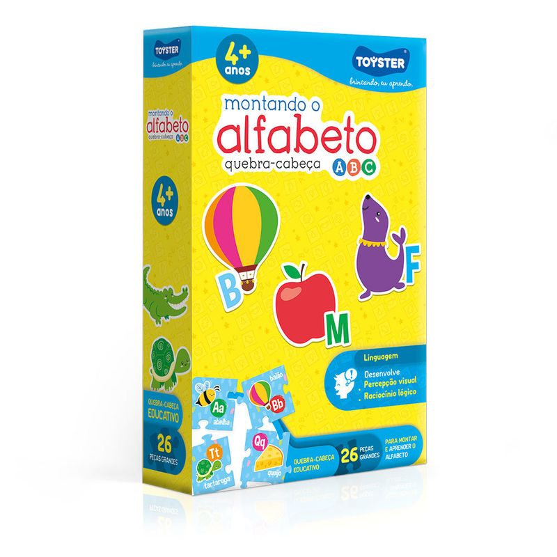Quebra-Cabeca-Educativo---26-Pecas---Montando-o-Alfabeto---Toyster-0