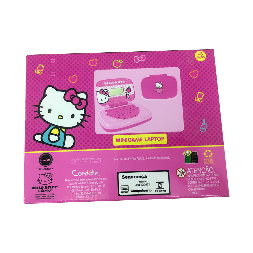 Confira Minigame - Laptop - Hello Kitty - Candide - Rihappy - Ri Happy