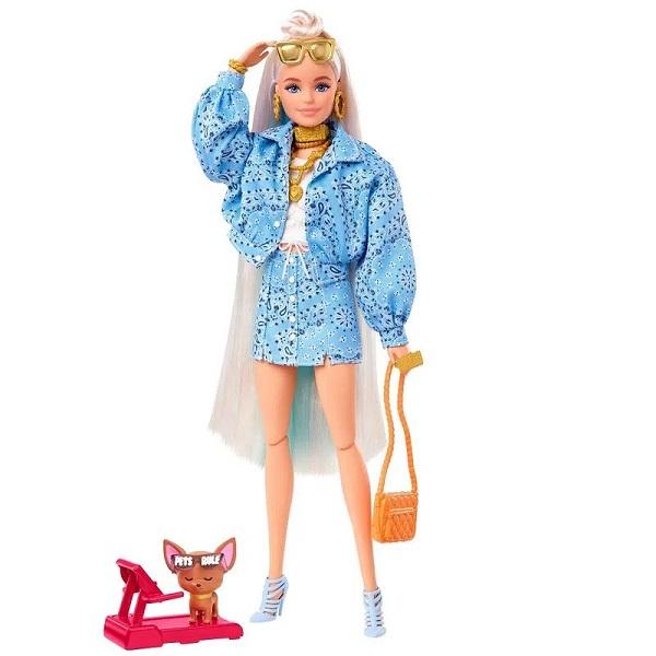 Boneca Barbie - Extra - Barbie Com Roupa Azul Claro - Mattel - Ri Happy