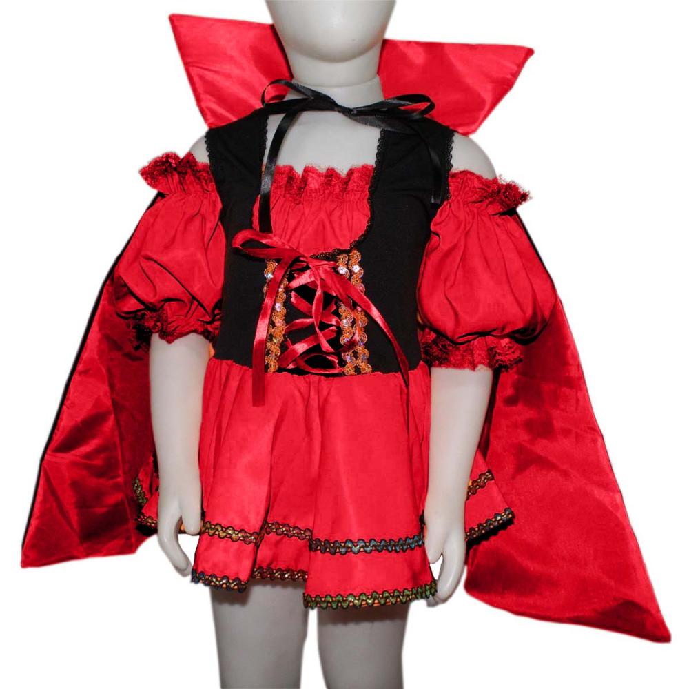 Vampiro Real Infantil - Vestido Halloween para meninas gótico - 4