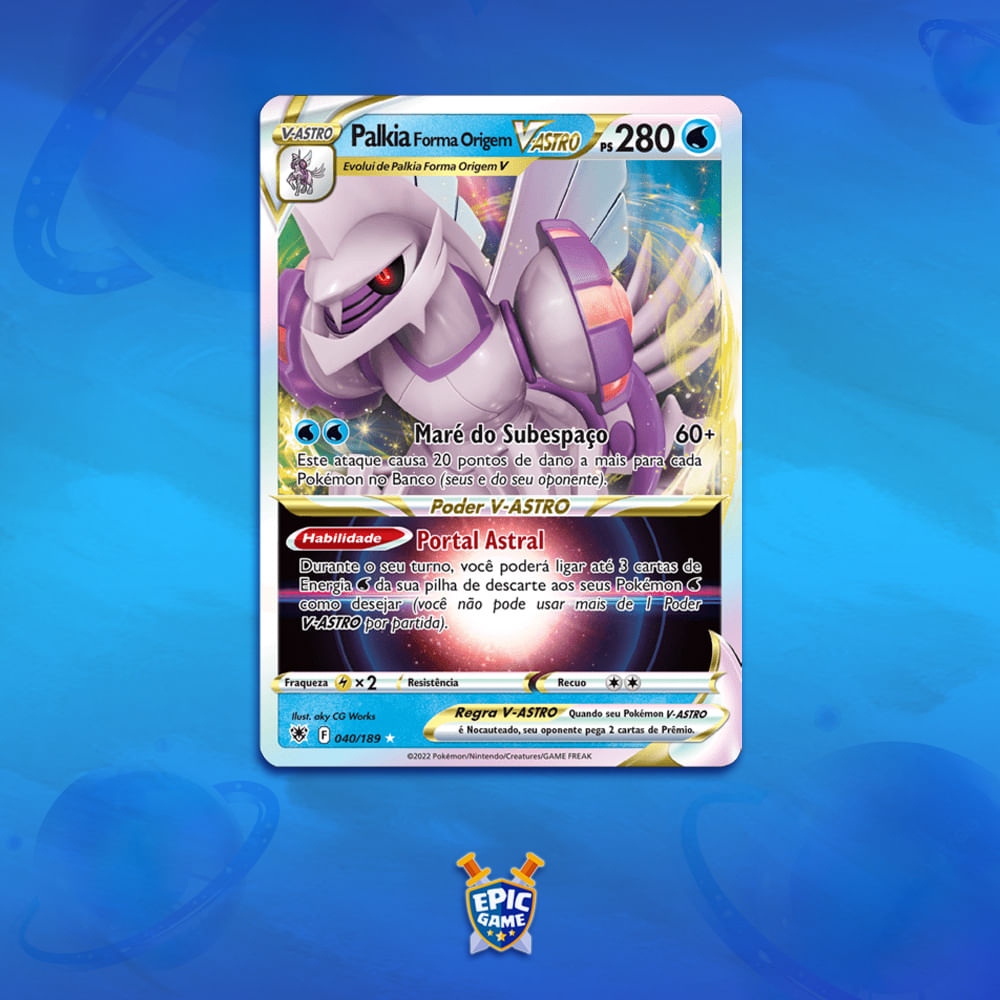 Box Cartas Pokémon Baralho Batalha de Liga Palkia VAstro - Ri Happy