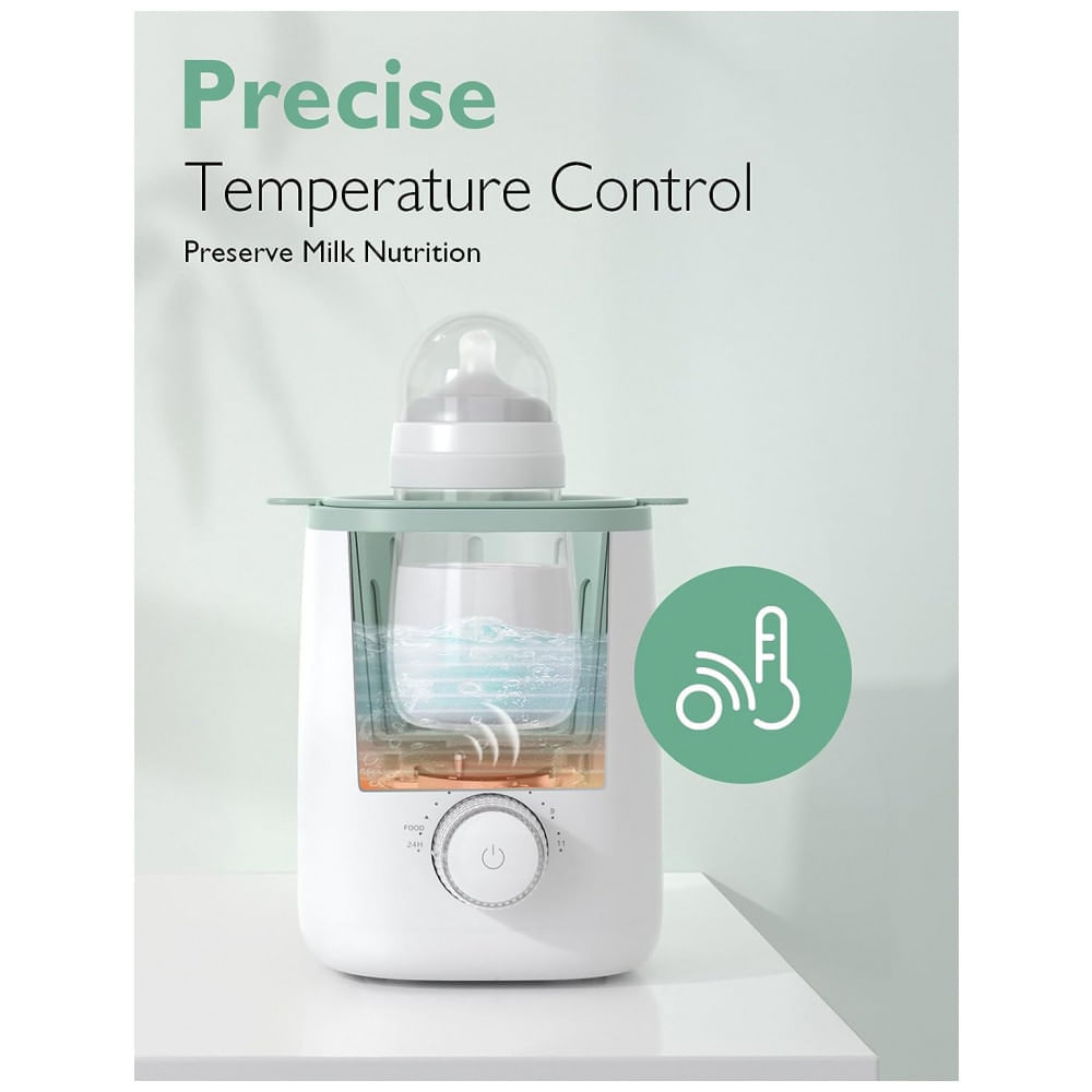 Aquecedor de Mamadeiras para Todas as Mamadeiras com Temporizador e  Controle, Momcozy, Branco e Verde - Dular