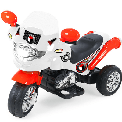 Moto Eletrica Infantil Xplast Speed Chopper 6V Branca Vermelha