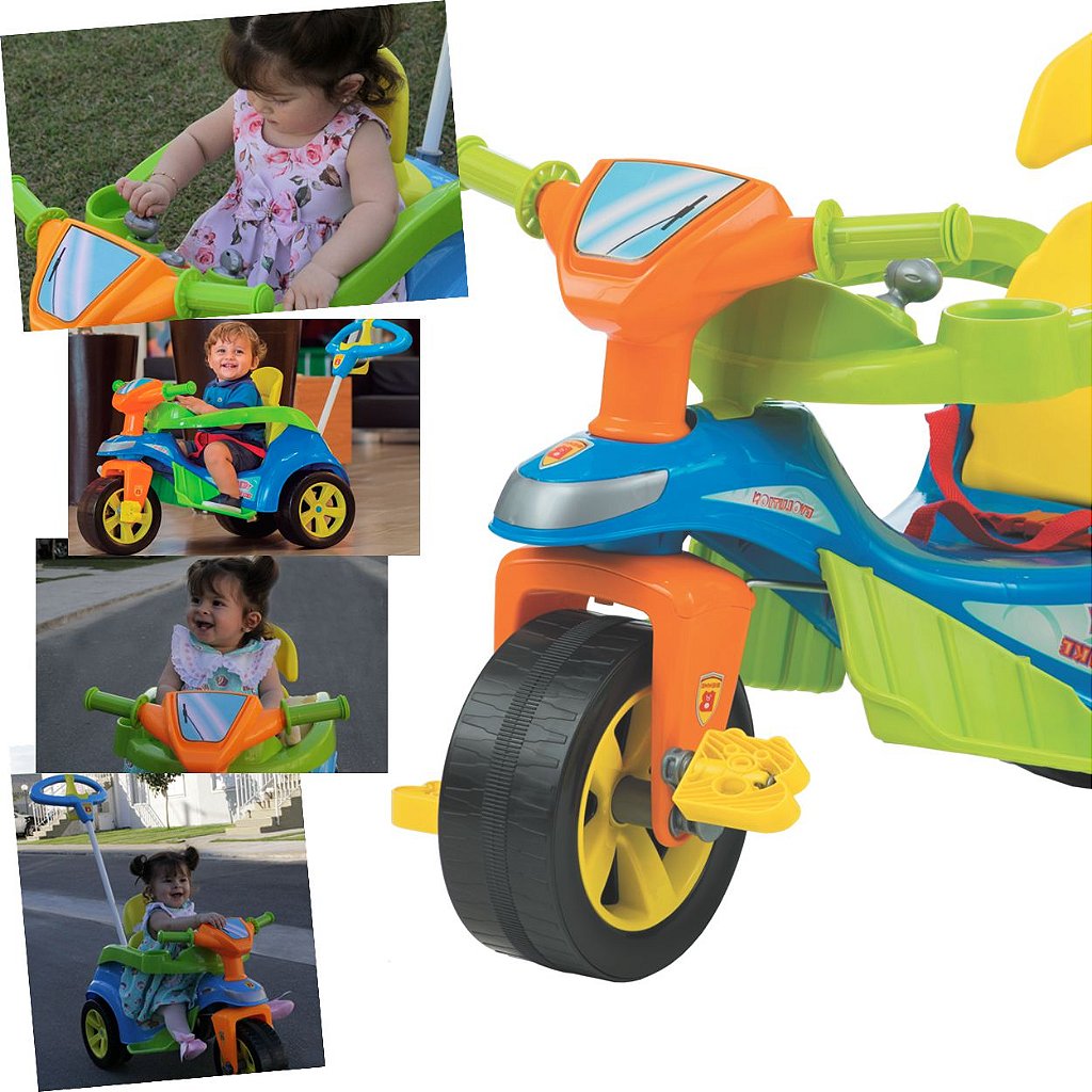 Triciclo Infantil Baby Trike Evolution Azul Biemme 614