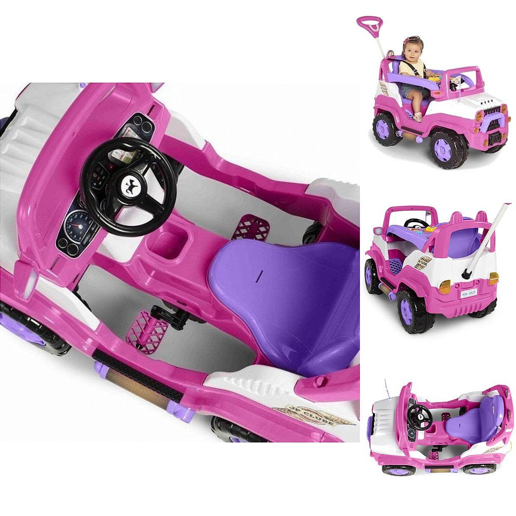 Carro Calesita Diipi Rosa Passeio E Pedal - 1028