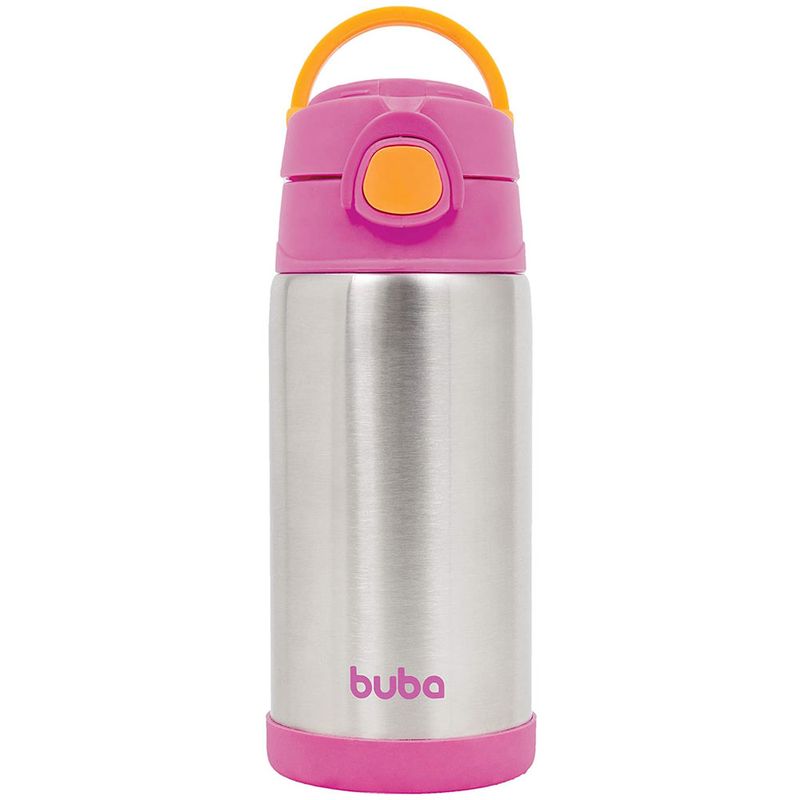 Garrafa-Termica---400Ml---Com-Canudo---Rosa---Buba