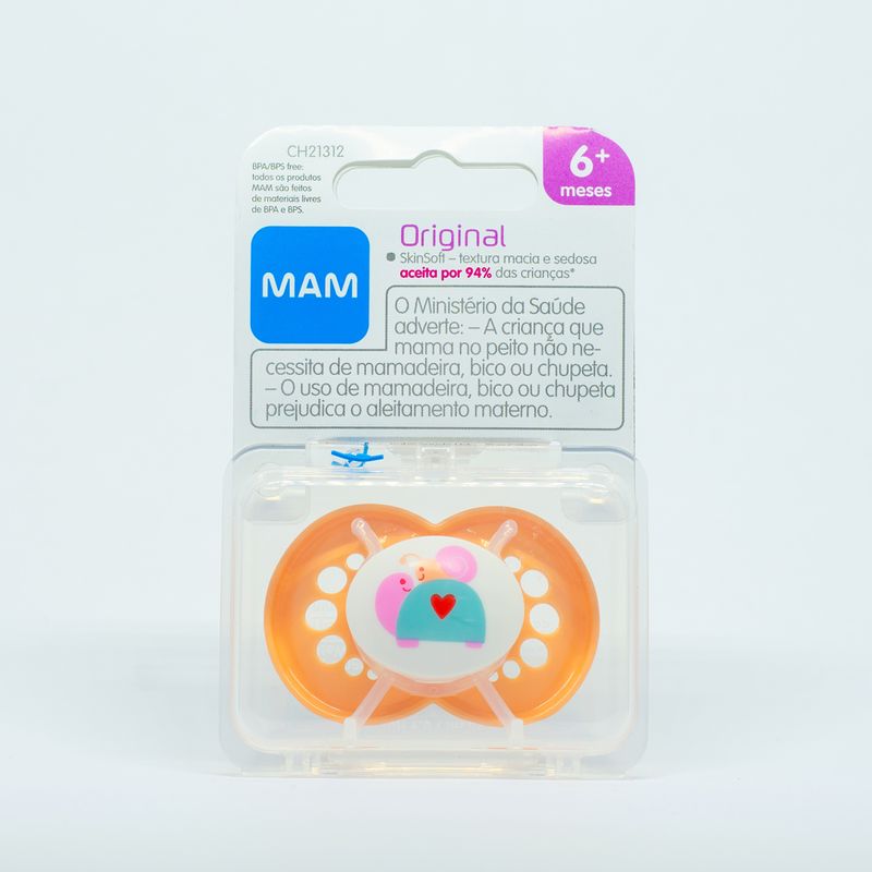 Chupeta---Mam---Original-Trends---Tartaruga-e-Caracol---Bico-de-Silicone-SkinSoft---Creme-1