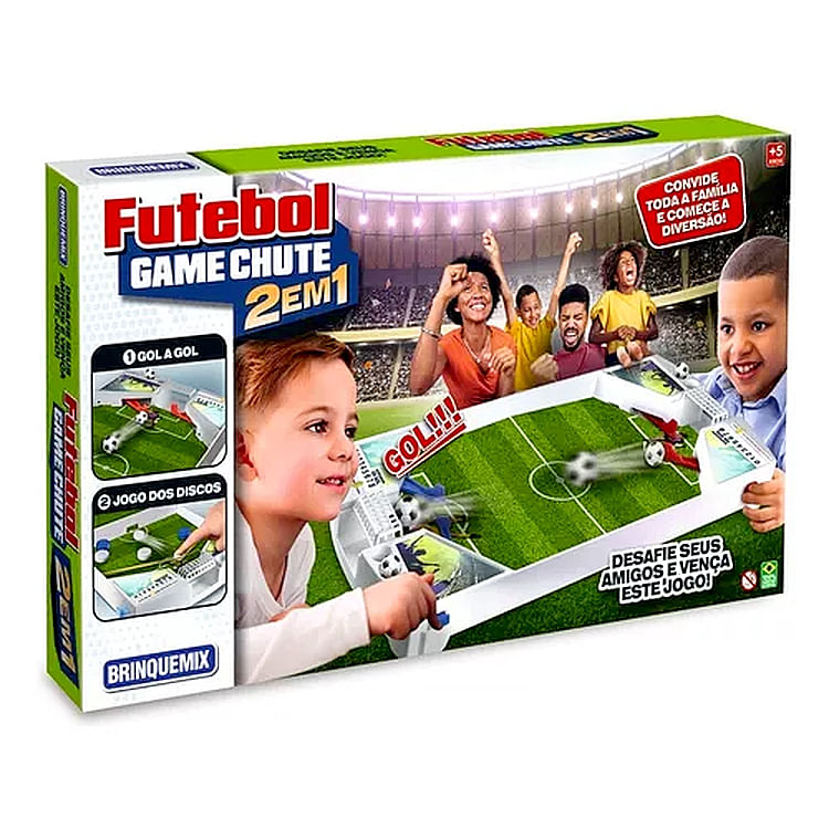 Futebol de mesa infantil pebolim moderno fliperama completo gol a gol  brinquedo campo botao