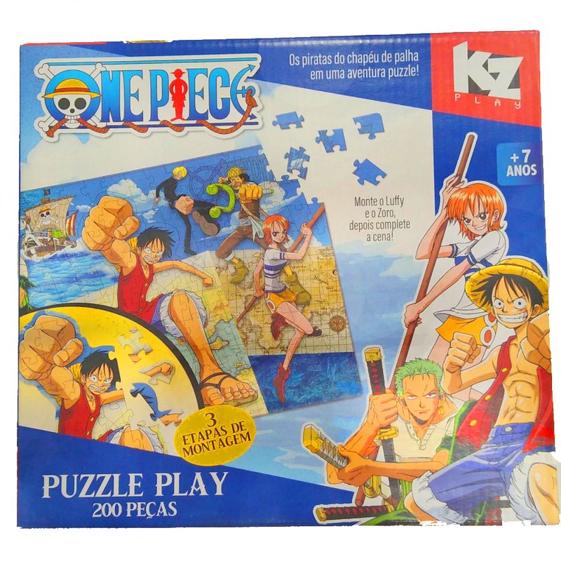 Quebra-cabeça Play One Piece 200 Peças - Elka