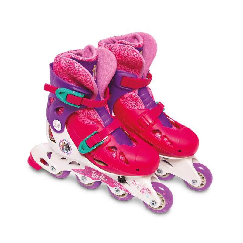 Patins-Barbie---Com-Acessorios-de-Seguranca---Fun---Rosa---33-a-36-0