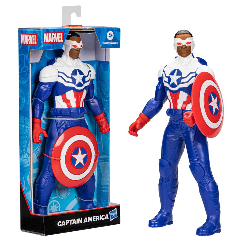 Boneco-Articulado-com-Acessorio---Disney---Marvel-Mighty-Hero-Series---Capitao-America---Hasbro-1