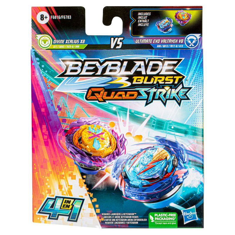 Conjuto-de-Pioes---Beyblade---Ultimate-Evo-Valtryek-V8-e-Divine-Xcalius-X8---Hasbro-1