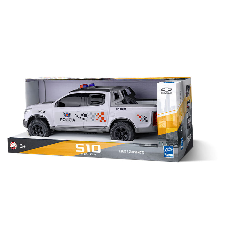 Carrinho---Pick-up-S-10---Policia---Sp---Branco---Roma-1