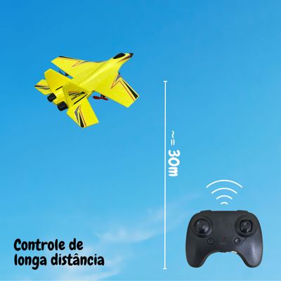 Avião Controle Remoto - Zip Glider - Amarelo - Toyng - Ri Happy