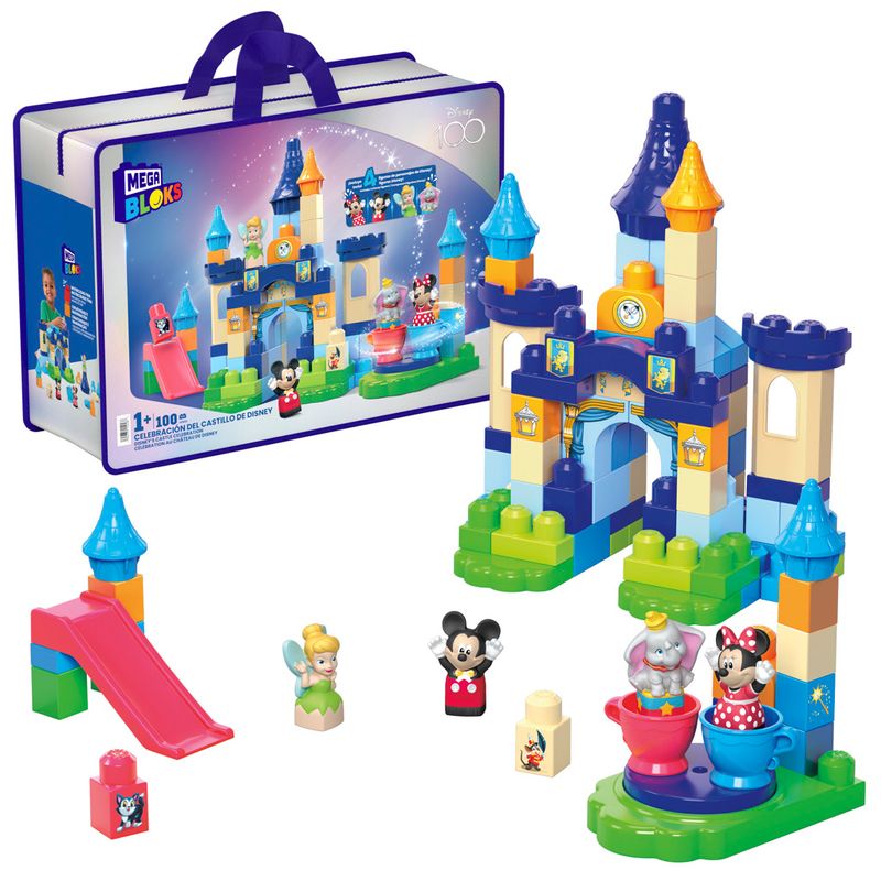 Blocos-de-Montar---Mattel---Disney-100---Mega-Bloks---Castelo-da-Disney---100-Pecas-1