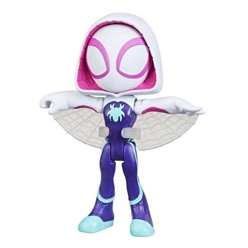 Boneca-Articulada---Marvel---Spidey-And-His-Amazing-Friends---Ghost-Spider-Com-Capa---10cm---Hasbro-0