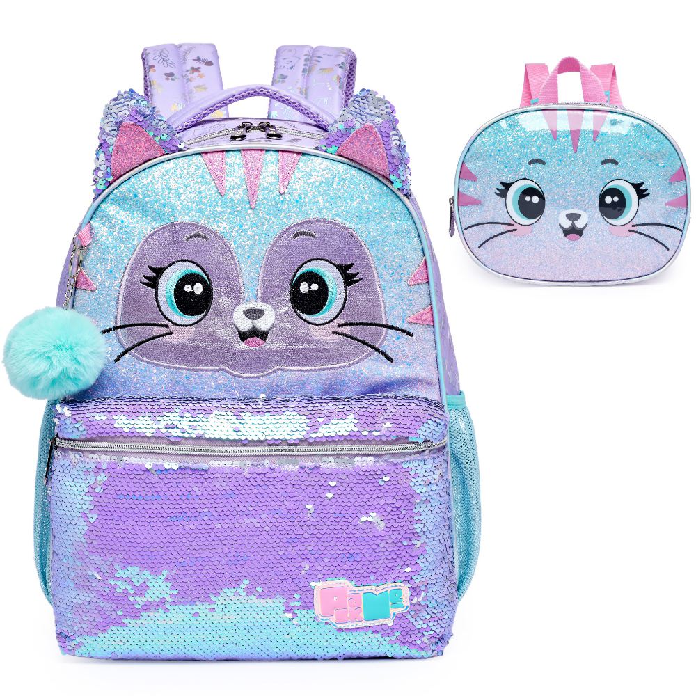 Kit Mochila De Costas Infantil Pack Me Cat Lancheira Ri Happy Kit Mochila De Costas Infantil Pack Me Cat Lancheira Ri Happy