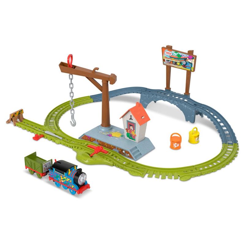 Conjunto-de-Pista-e-Locomotiva---Thomas-e-Seus-Amigos---Entrega-de-Tintas---Fisher-Price-0