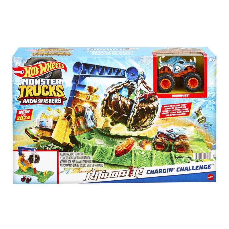 Conjunto-de-Pista-e-Carrinho---Hot-Wheels---Monster-Trucks---Rhinomite---Arena-Demolicao---Mattel-1