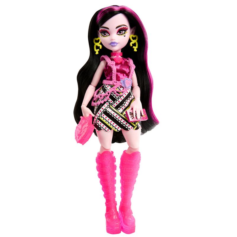 Boneca-Articulada-com-Acessorios---Monster-High---Draculaura-Neon---Mattel-1