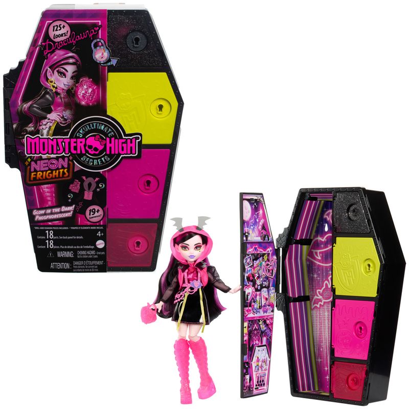 Boneca-Articulada-com-Acessorios---Monster-High---Draculaura-Neon---Mattel-3