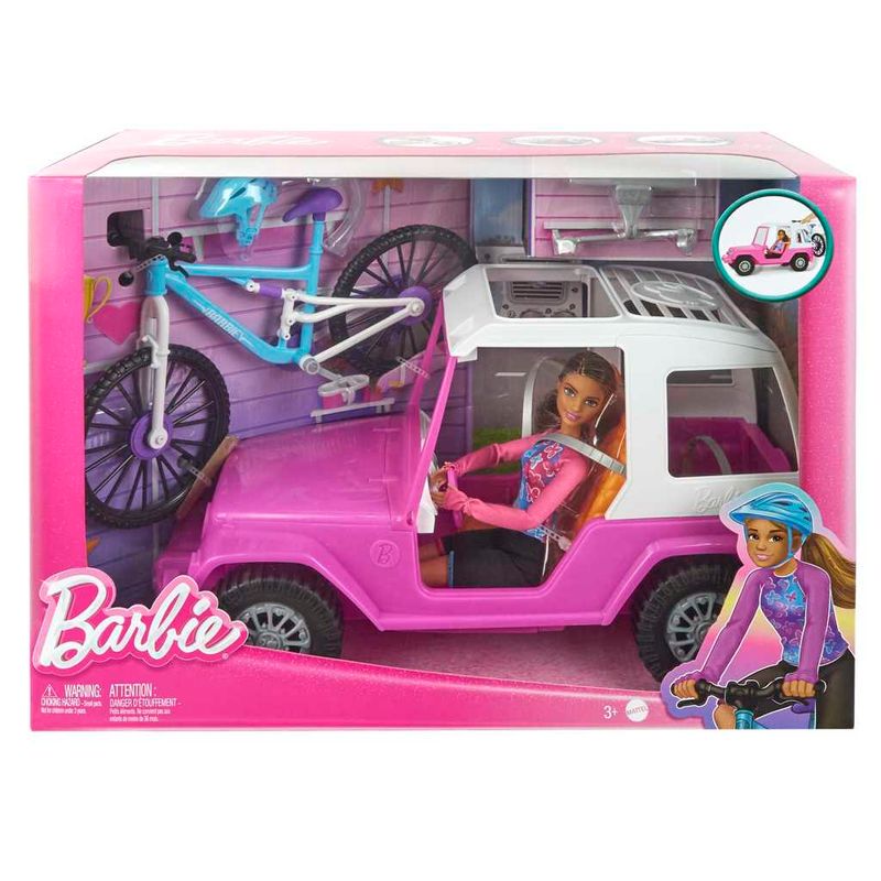 Conjunto-de-Boneca-Articulada-com-Mini-Veiculo---Barbie---Carro-e-Bike-Montanha---Mattel-1