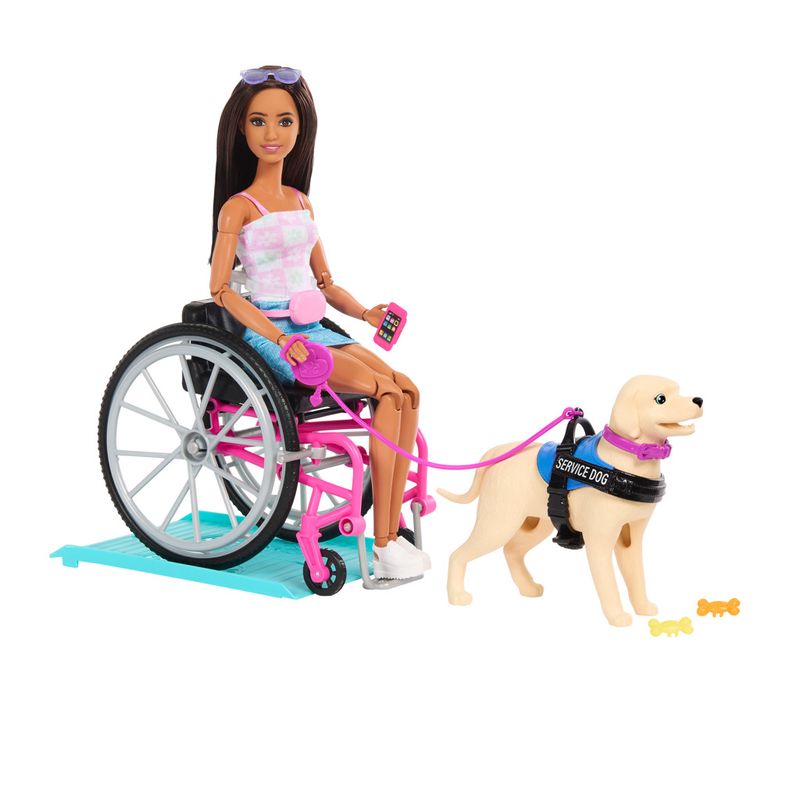 Conjunto-de-Boneca-Articulada-com-Figura---Barbie---Cadeira-de-Rodas---Mattel-0